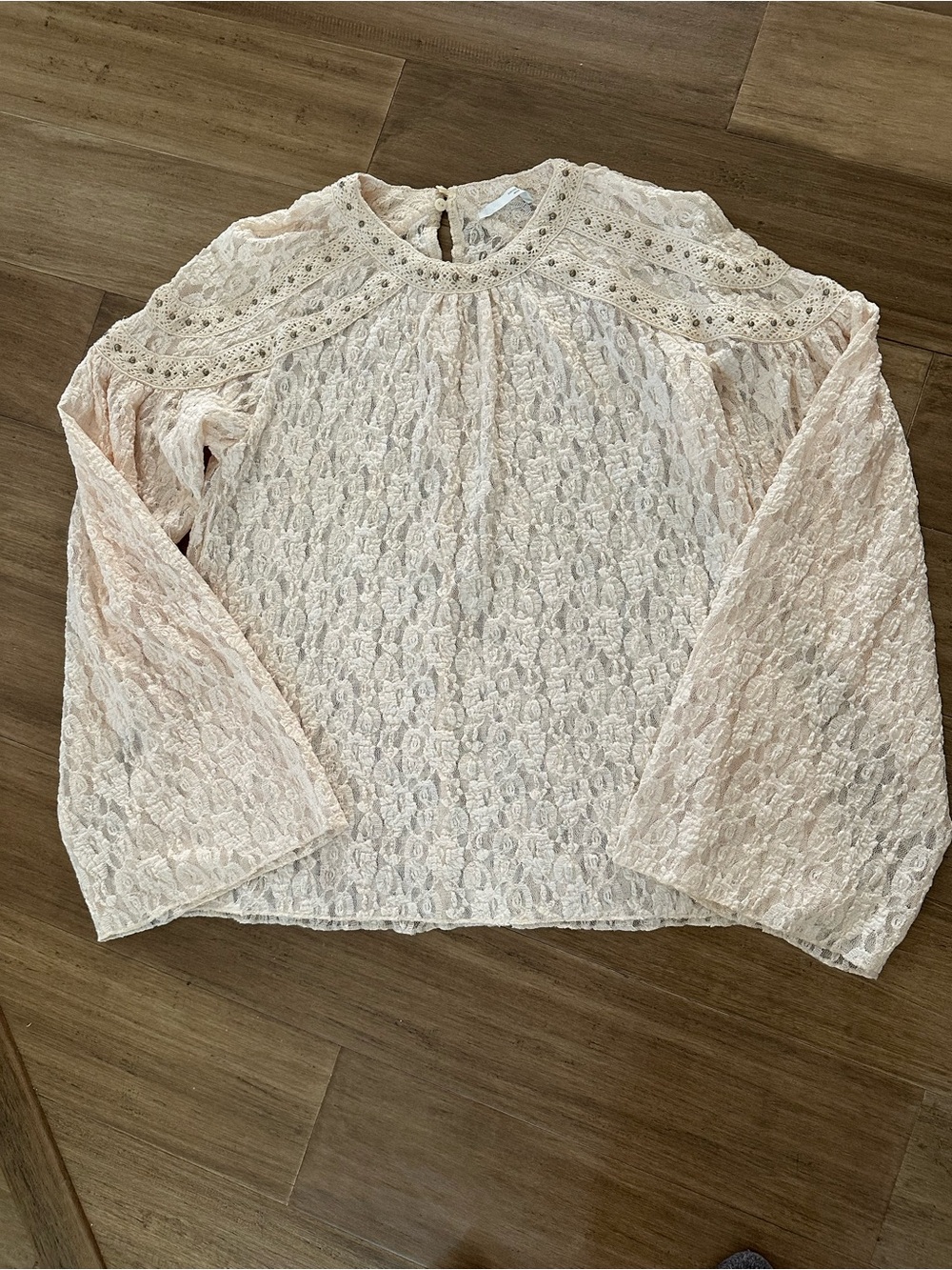 Zara Lace Long Sleeve Blouse